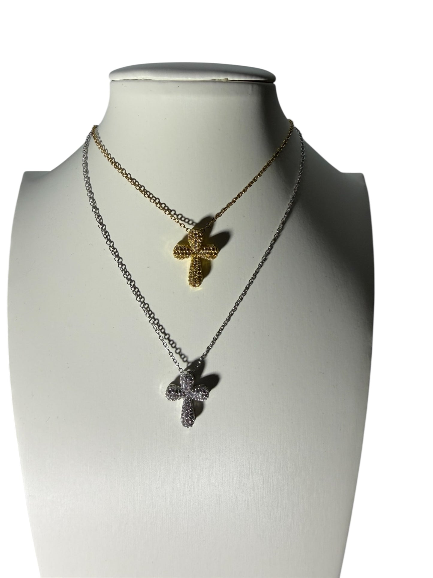 Collana Croce Brillantinata