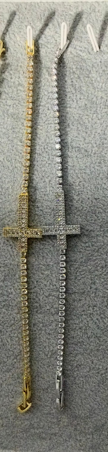 Bracciale Tennis Con Croce