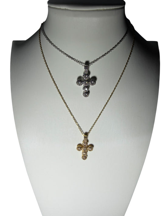 Collana Croce Brillantinata